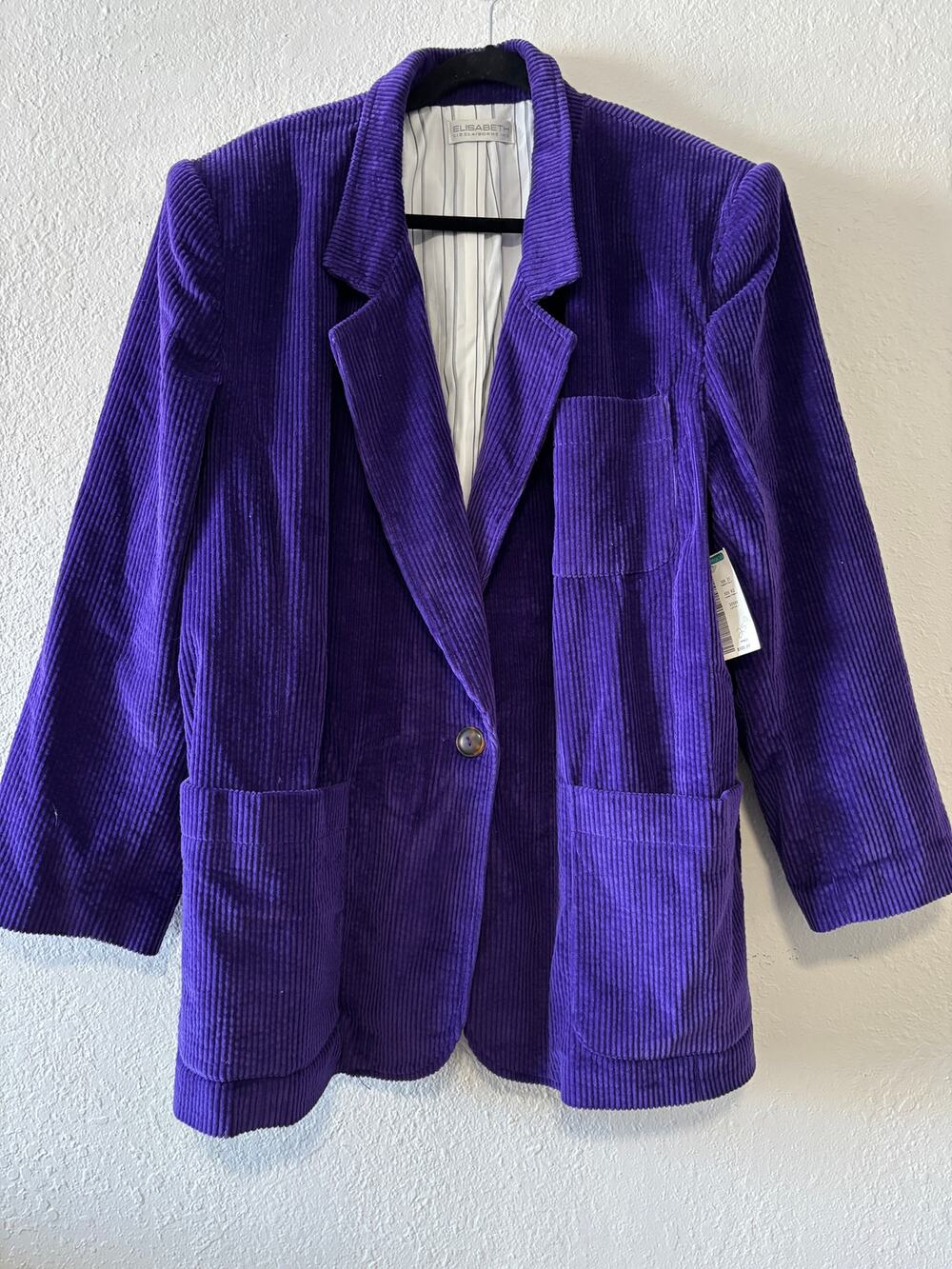 Vintage Liz Claiborne Oversized Corduroy Blazer Jacket Women’s Plus Size 2X New